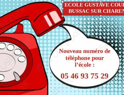 L’école change de numéro de téléphone!
