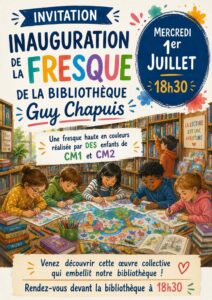 Inauguration de la fresque de la bibliothèque